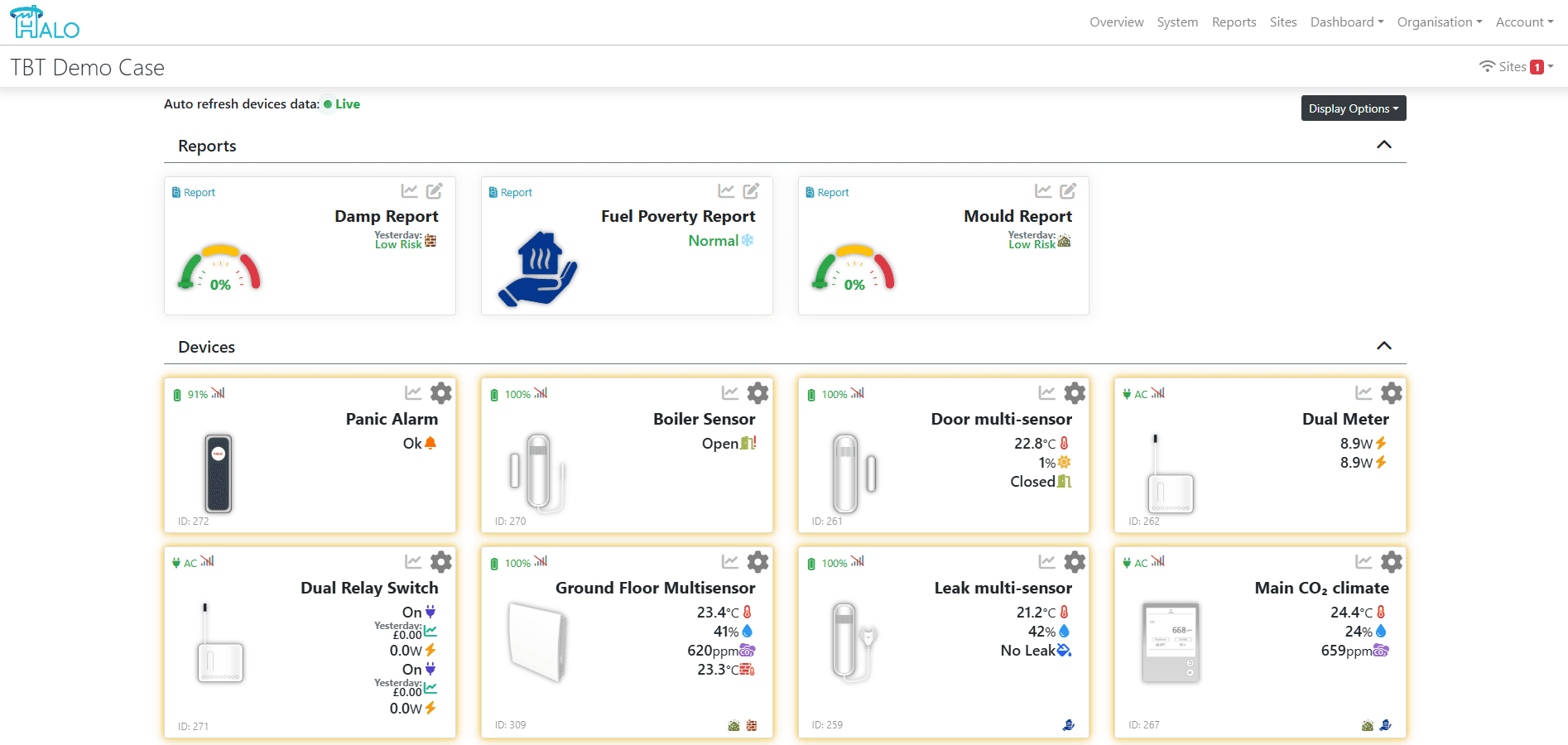 Halo Smart IoT Desktop Dashboard