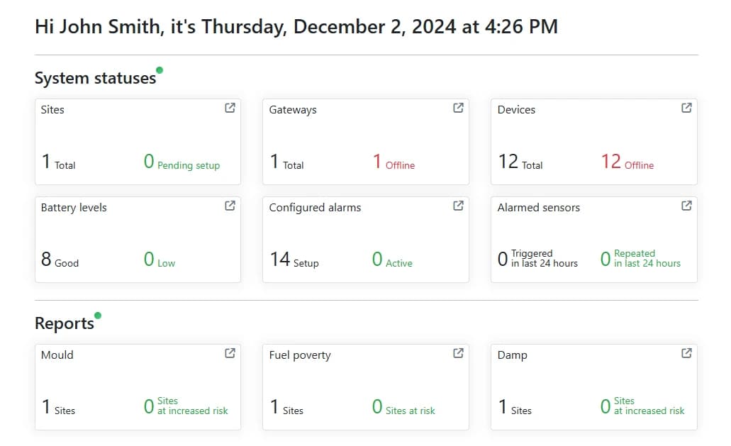 Halo Smart IoT Dashboard Interface