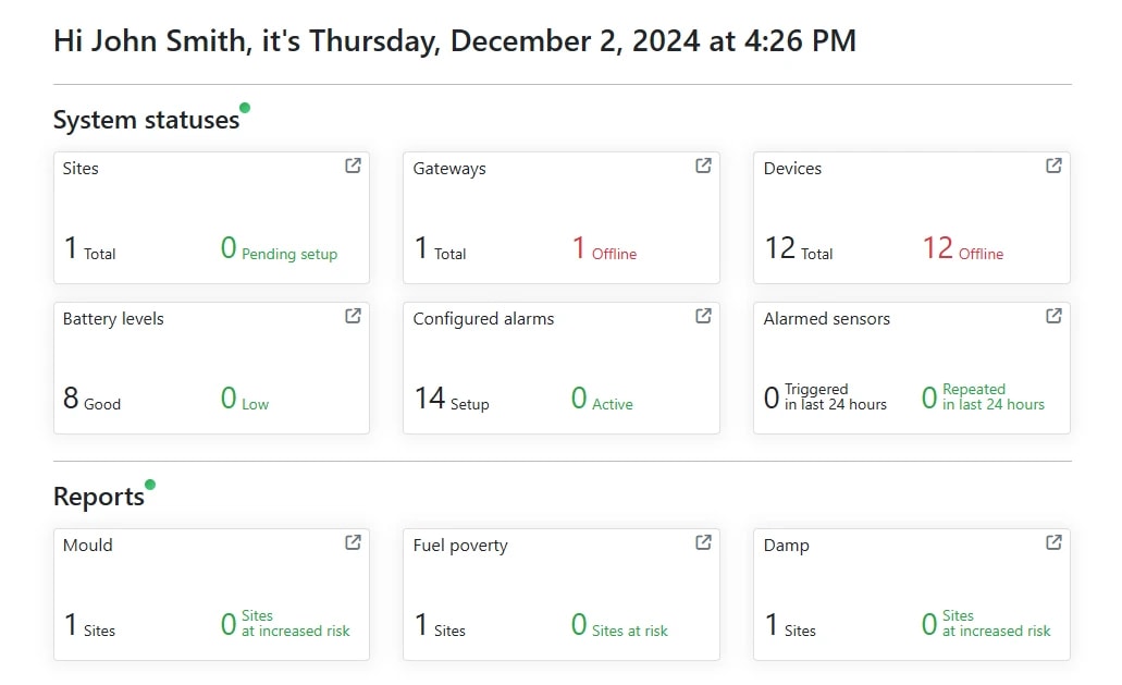Halo Smart IoT Dashboard Interface